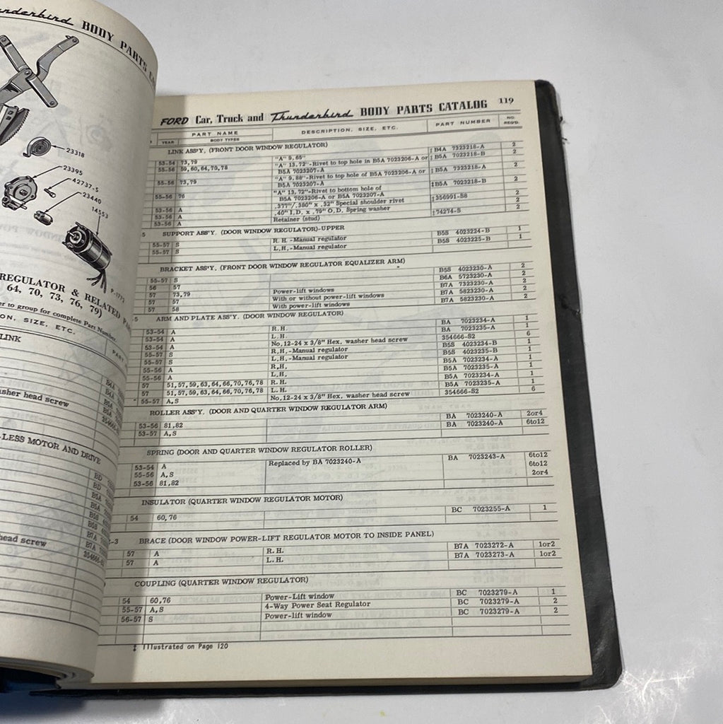 19531957 Ford Passenger Thunderbird Truck Body Parts Catalog Andrew