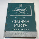 1949-1951 Lincoln and Cosmopolitan Chassis Parts Catalogue