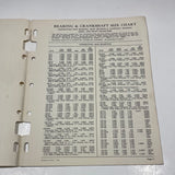 1952 Clevite Engine Bearing & Crankshaft Size Chart