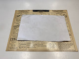 1930 Hupmobile Six Series S Century Six AEA Tune Up System card