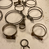 Vintage double wire hose clamp lot x15 piece