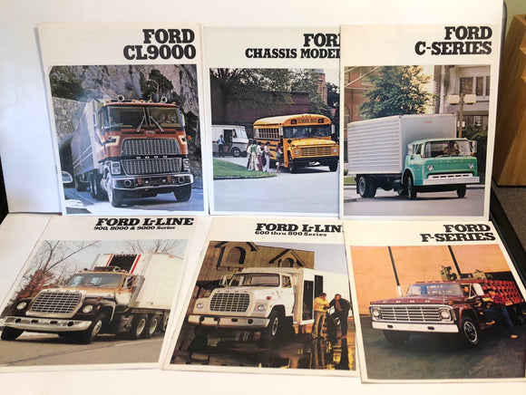 1979 Ford big truck sales brochures L-Line C-Series F L CL Chassis lot of 6