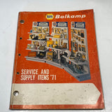 1971 Napa Balkamp Service and Supply Items catalog