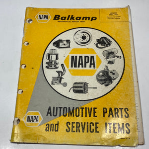 1971 Napa Balkamp Automotive Parts and Service Items catalog