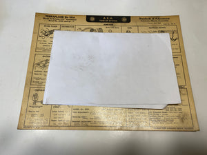 1936 Terraplane Six Model 61 DeLuxe 115” AEA tune up system card