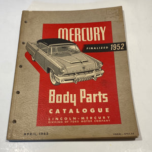 1952 Mercury Body Parts Catalog