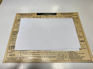 1930-1931 Studebaker Six Model 53 114” AEA Tune Up System card