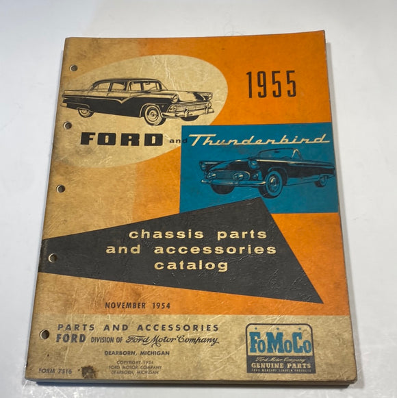 1955 Ford and Thunderbird Chassis Parts Catalog