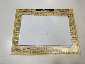 1932 Studebaker Eight Model 91 President AEA Tune Up System card