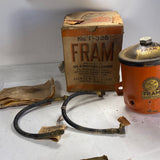 Fram F-325 vintage remote oil filter housing