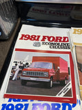 1981 Ford Trucks brochures Econoline F Series L Line B C-Series x57