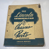 1952 Lincoln Cosmopolitan Chassis Parts Catalog