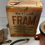 Fram F-325 vintage remote oil filter housing