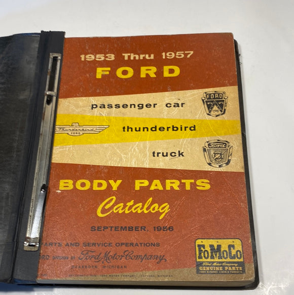 1953-1957 Ford Passenger Thunderbird Truck Body Parts Catalog