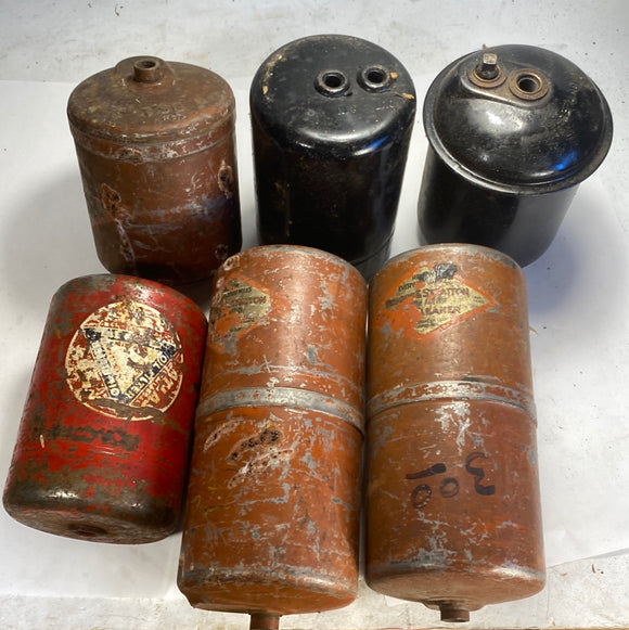 Vintage remote oil filter canister AC Briggs x6