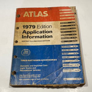 1979 Atlas Auto Parts Application Information catalog