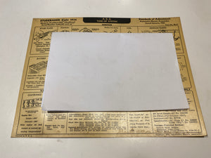 1934 Studebaker Eight Model C President AEA Tune Up System card