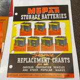 Vintage Mopar Catalog Sheets and Application Charts Catalogs