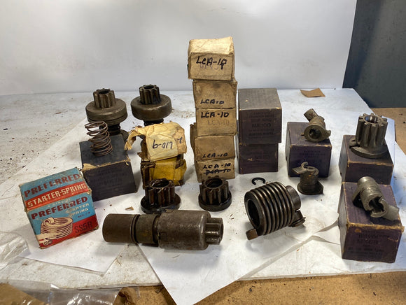 Vintage 1920s 1930s 1940s starter drive parts lot GM Chrysler Ford x20