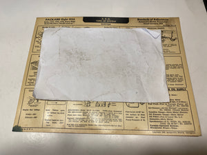 1933 Packard Eight Series 1103 1104 1105 Super Eight AEA Tune-Up System card