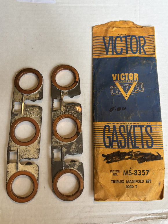 Ford Model T triplex manifold gasket set Victor MS-8357