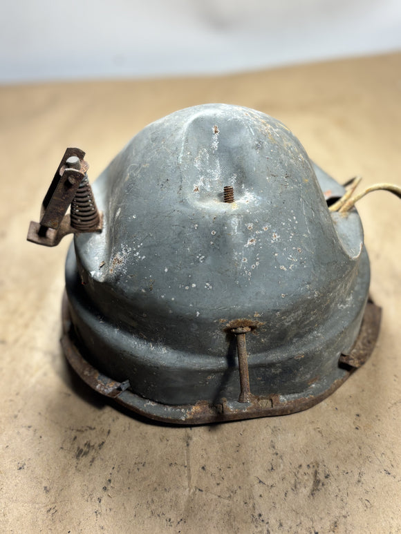 1930s Chevrolet brass antique car headlight 7” reflector and bucket
