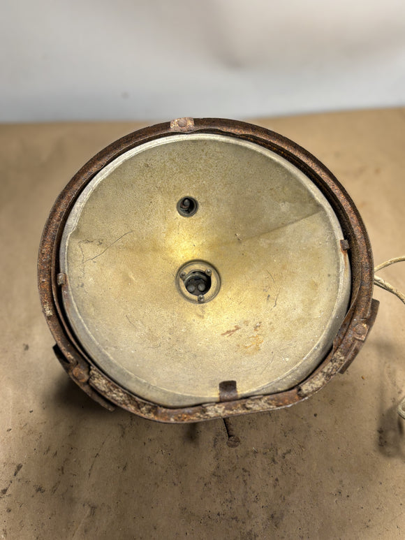 1930s Chevrolet brass antique car headlight 7” reflector and bucket