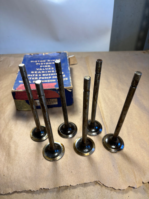 1941-1953 Chevrolet 216 stove bolt intake valves x6 NORS