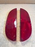 1960 Ford Fairlane Galaxie tail light lenses pair OEM Ford script