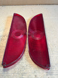 1960 Ford Fairlane Galaxie tail light lenses pair OEM Ford script