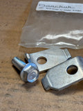 1957 Chevrolet hood hinge to fender bracket and bolts new repro