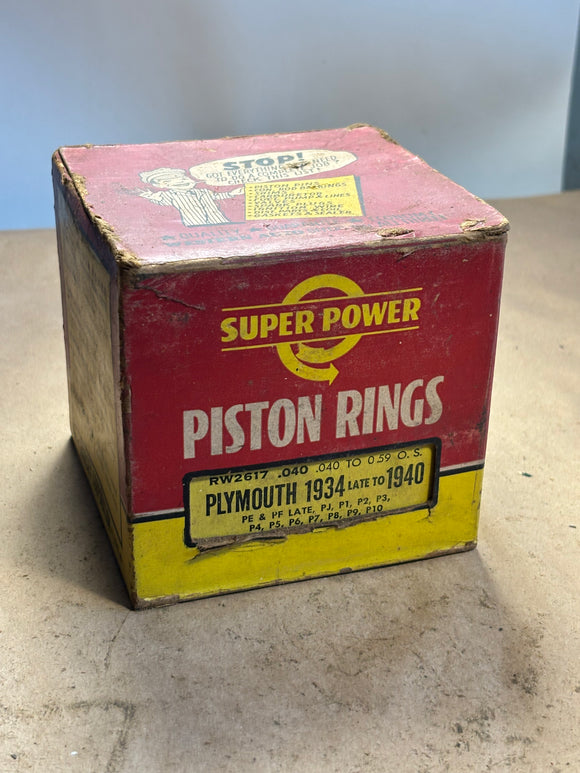 1934-1949 Plymouth Piston rings .040-.059 NORS