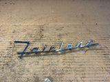 1956 Ford Fairlane hood script emblem OEM