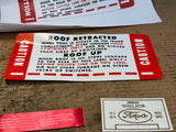 1957-1959 Ford Skyliner detail stickers Jim Osborn