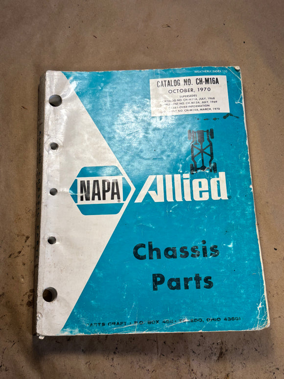 1970 NAPA/Allied Chassis Parts catalog CH-M16A October 1970
