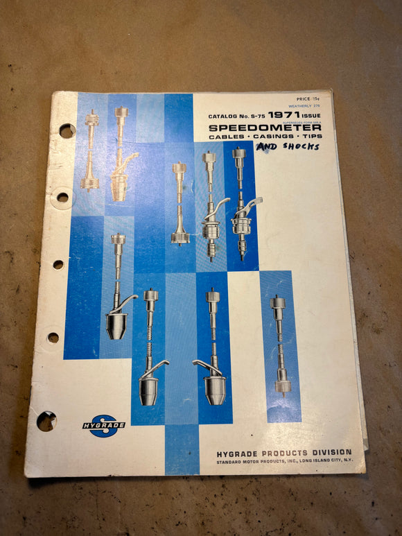 1971 Hygrade Speedometer Cables Casings Tips catalog