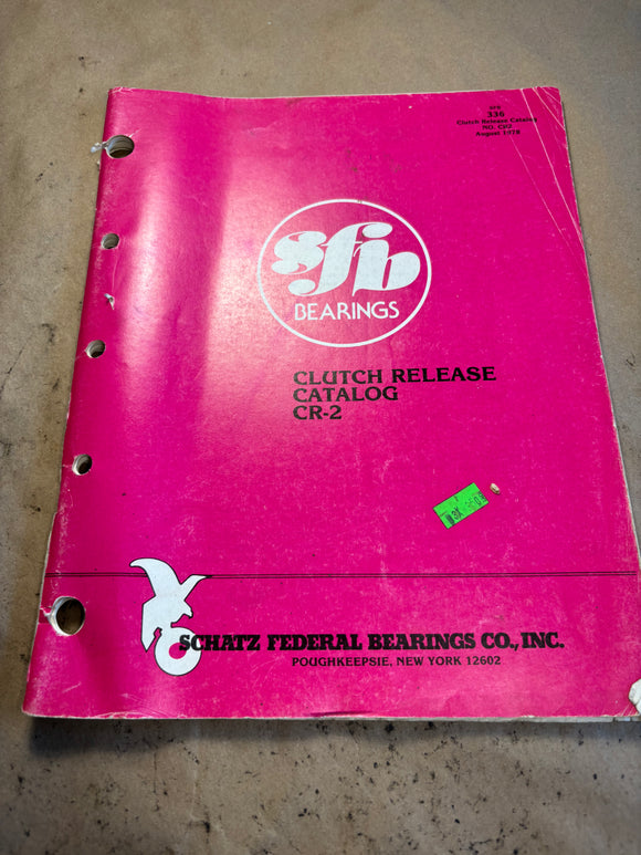 1978 SFB BEARINGS Clutch Release Catalog
