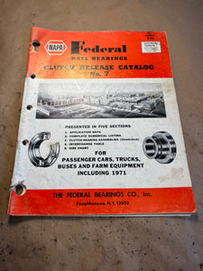 1971 Federal Ball Bearings Clutch Release Catalog
