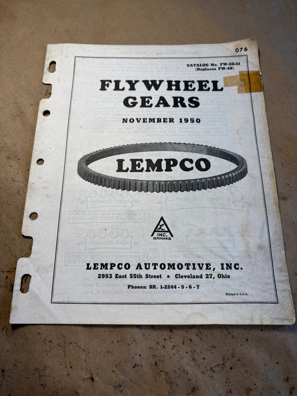 1918-1950 LEMPCO Flywheel Gears catalog