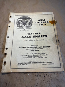 1954 Warner Axle Shafts catalog A-1954