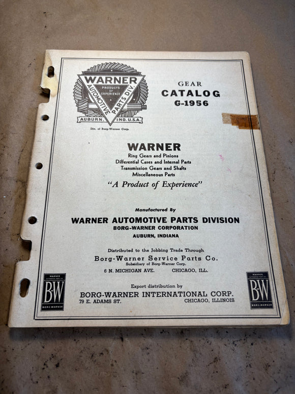 1956 Borg Warner Ring Gear Pinions Differential Cases Differential Transmission parts catalog