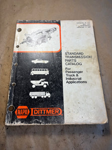 1970 NAPA Dittmer Standard Transmission Parts Catalog passenger truck and industrial