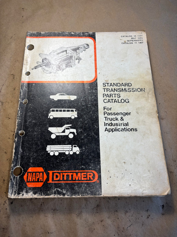 1970 NAPA Dittmer Standard Transmission Parts Catalog passenger truck and industrial