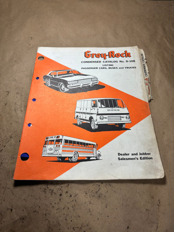 1946-1968 Grey Rock Condensed Catalog cars buses trucks brake linings