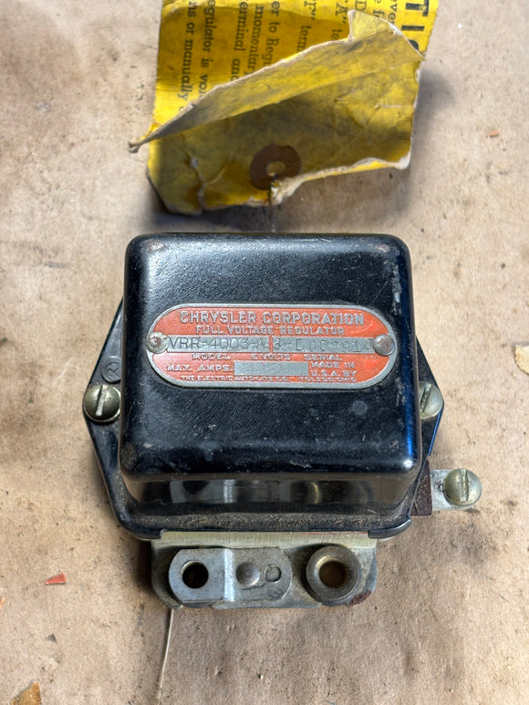 1940 Chrysler 6V voltage regulator NOS no box VRR-4003A
