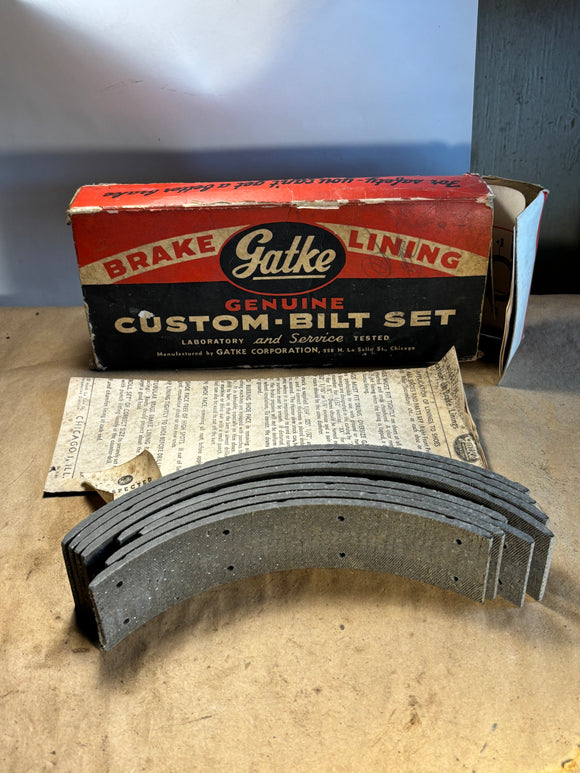 1939-1941 Studebaker Champion front and rear brake lining set Gatke BR-1187-D