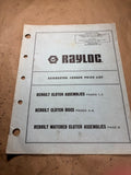 1970 Rayloc Clutch Parts jobber price list 078-080