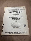 1954 Dittmer Transmission Gears and Shafts Small Parts catalog supplement