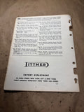 1954 Dittmer Transmission Gears and Shafts Small Parts catalog supplement
