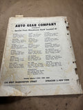 1956-1957 Auto Gear Company Drivetrain Parts catalog supplement
